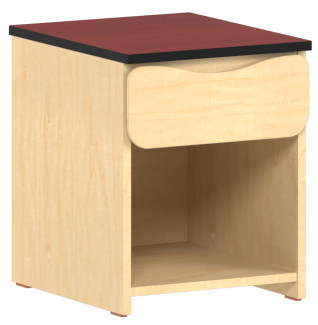 Aero Nightstand\/Desk Pedestal w\/Top Drawer & Storage Shelf